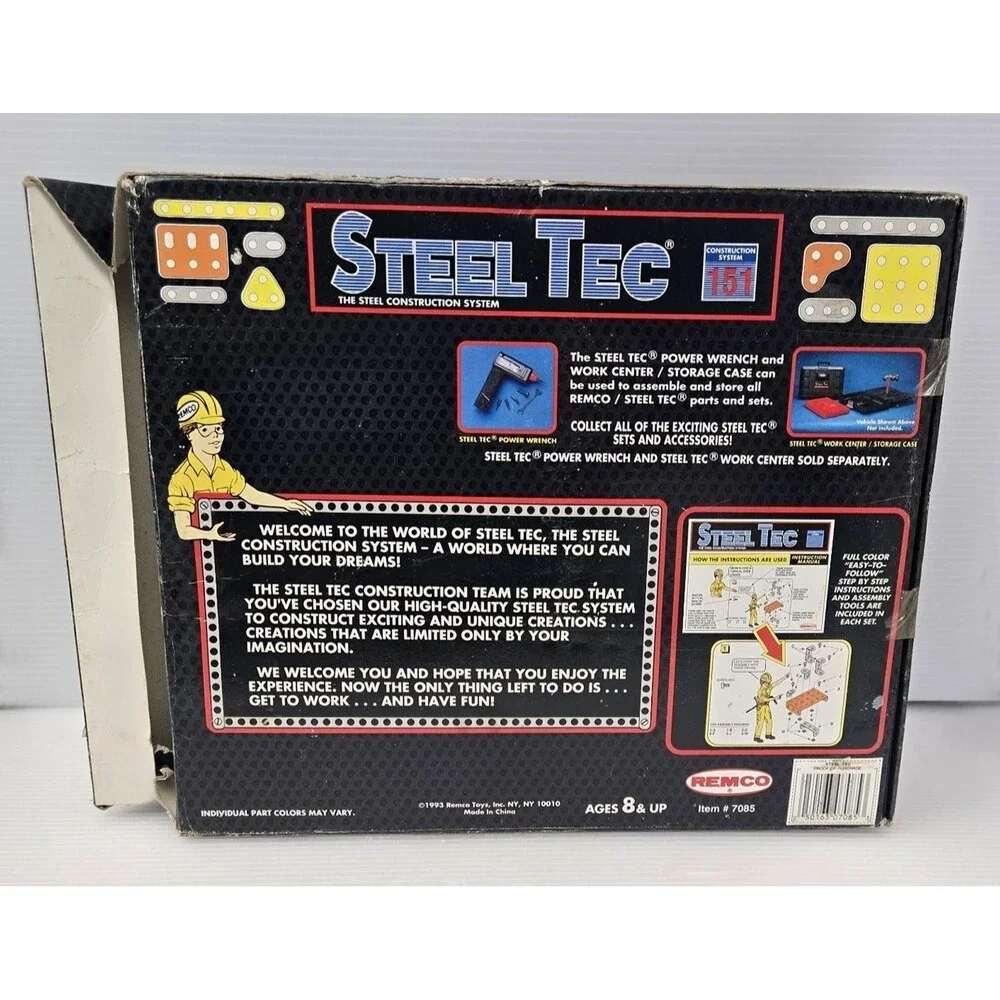 Remco Steel Tec Competition Vehicles Construction System Set 7085 Incomplete Vtg